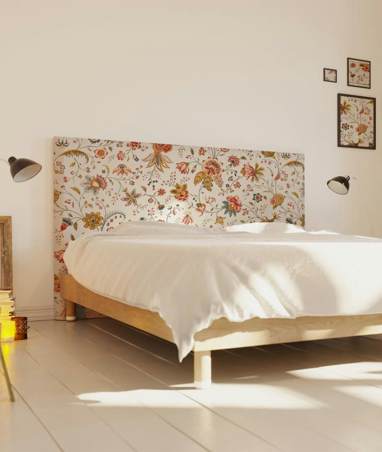 ANARKALI - Tête de lit avec housse Blanc 160 cm