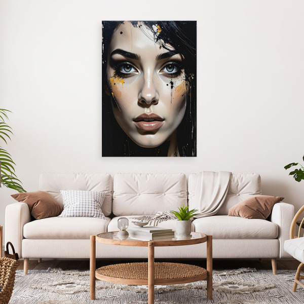 Obraz na płótnie do salonu sypialni loftu hotelu, Portret kobiety 20x30