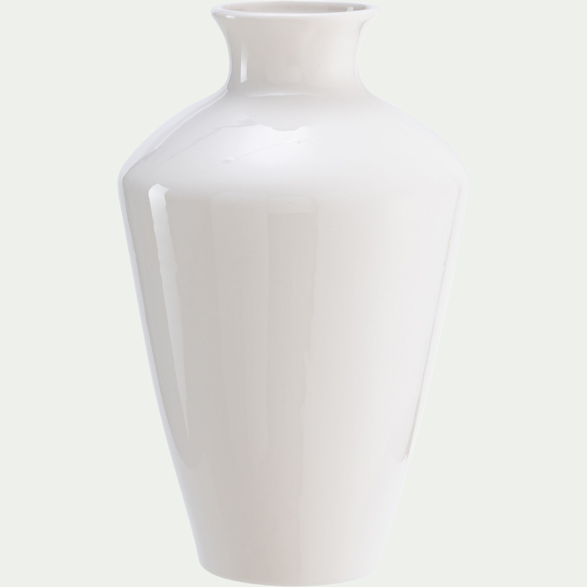 VANDIA - Vase classique en grès H33cm - blanc
