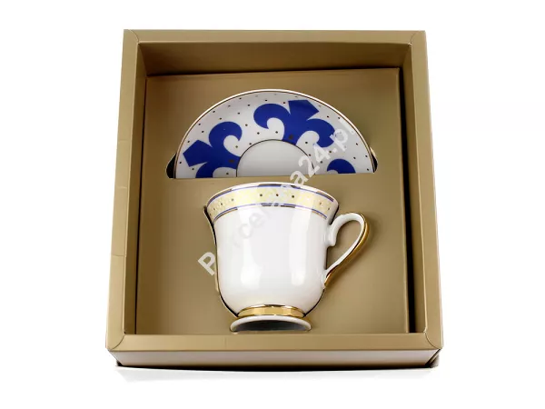 Filiżanka ze spodkiem 0,25 L / 14,5 cm (do kawy) Ćmielów - Astra G340 Bizancjum GIFT BOX