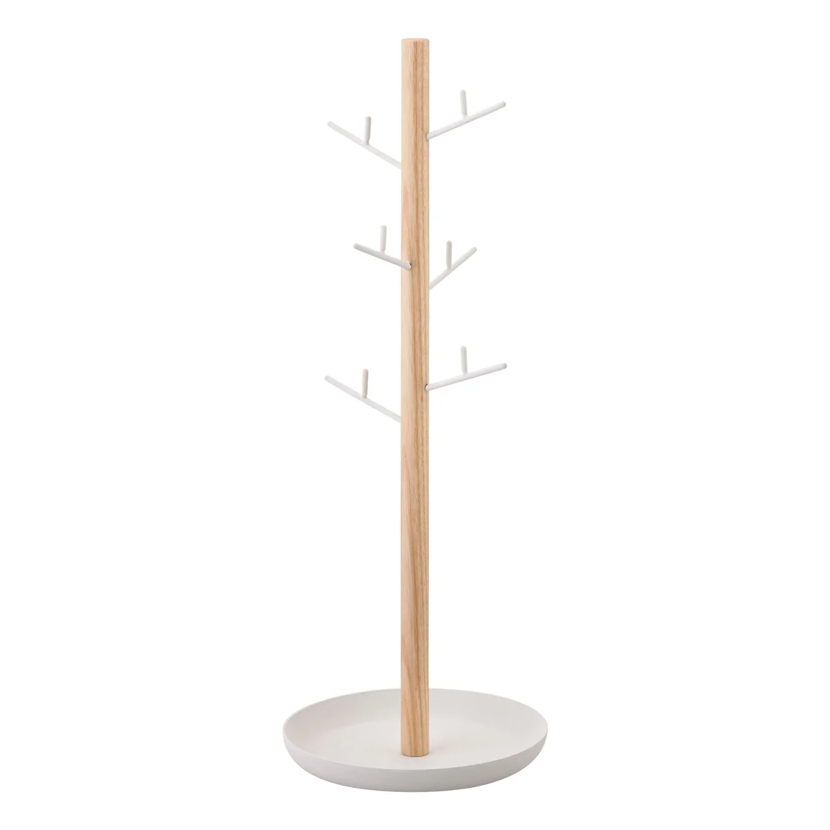 Yamazaki Home Jewelry and Accessory Stand, Steel and Wood - L 5.12 x W 5.12 x H 13.98 inches