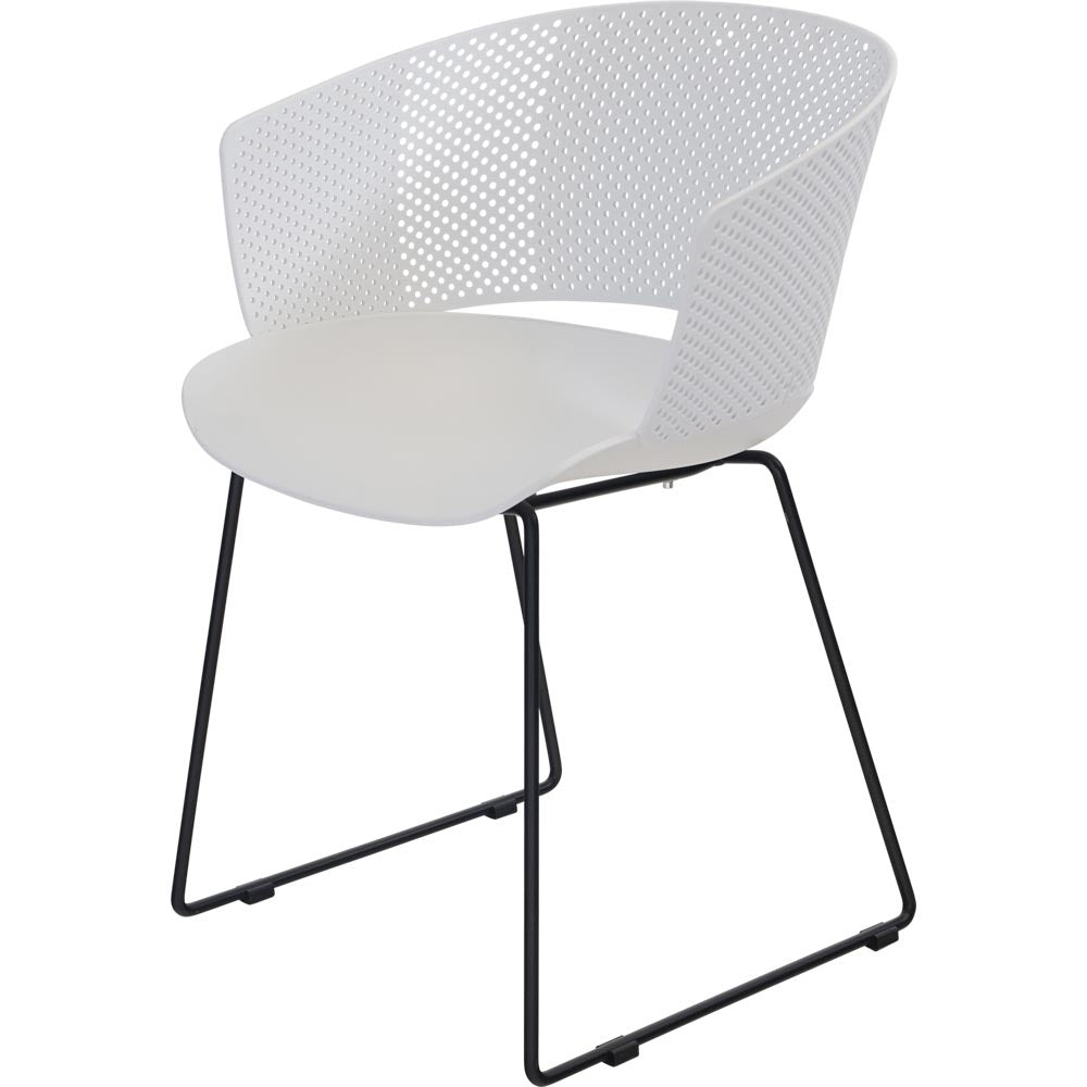 Lesli Living bistrostoel Orly - wit - 58,5x45,5∕53x79cm - set van 4