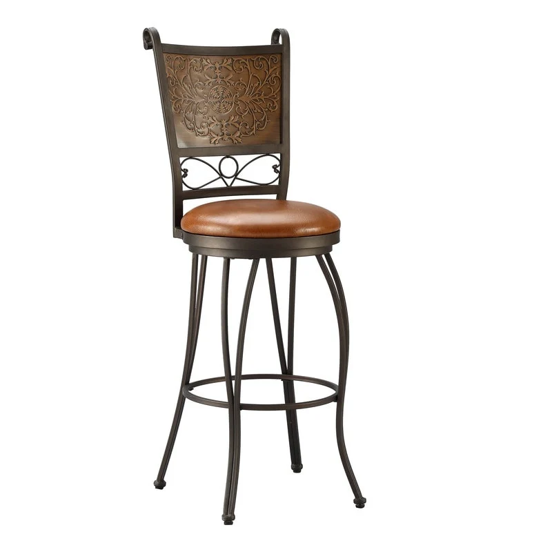 Bailey Stamped Back 30-inch Bar Stool - N/A