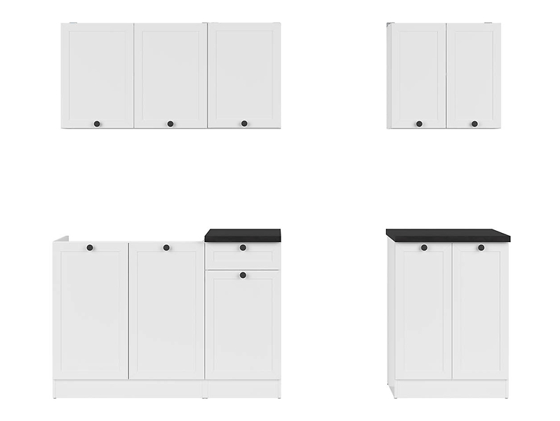 Komplet kuchenny Junona Line A 180 cm biały z blatem