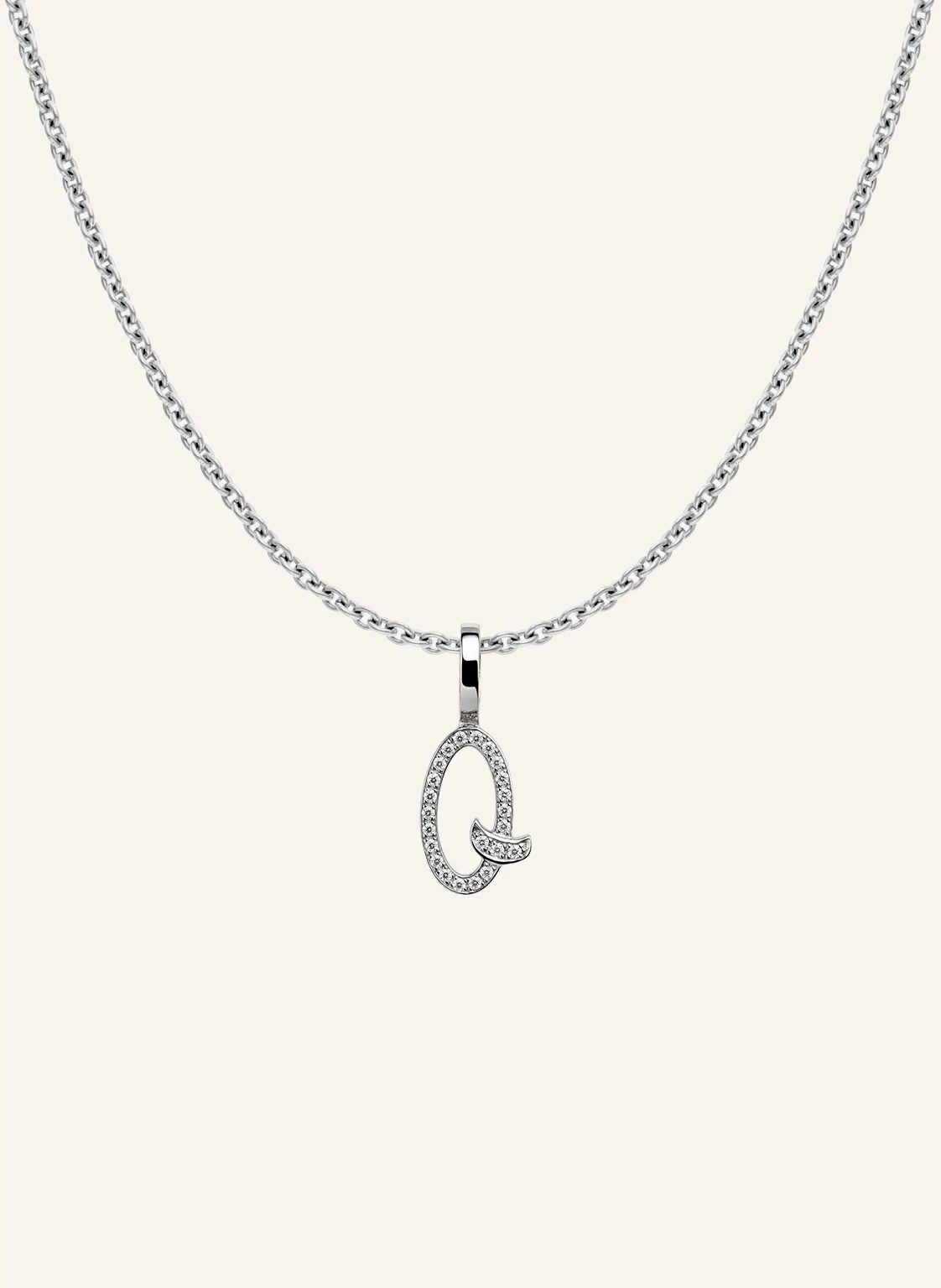 CADA Kette TINY DIAMOND LETTER Q
