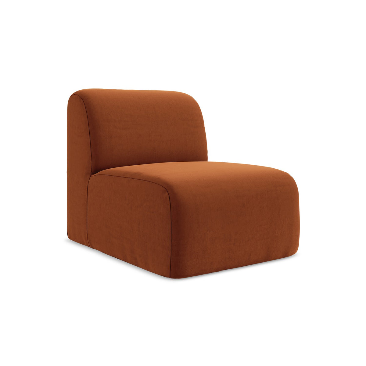 LaMiaSofa Bankmodule midden Cervo - velours - terracotta - 70x94x75