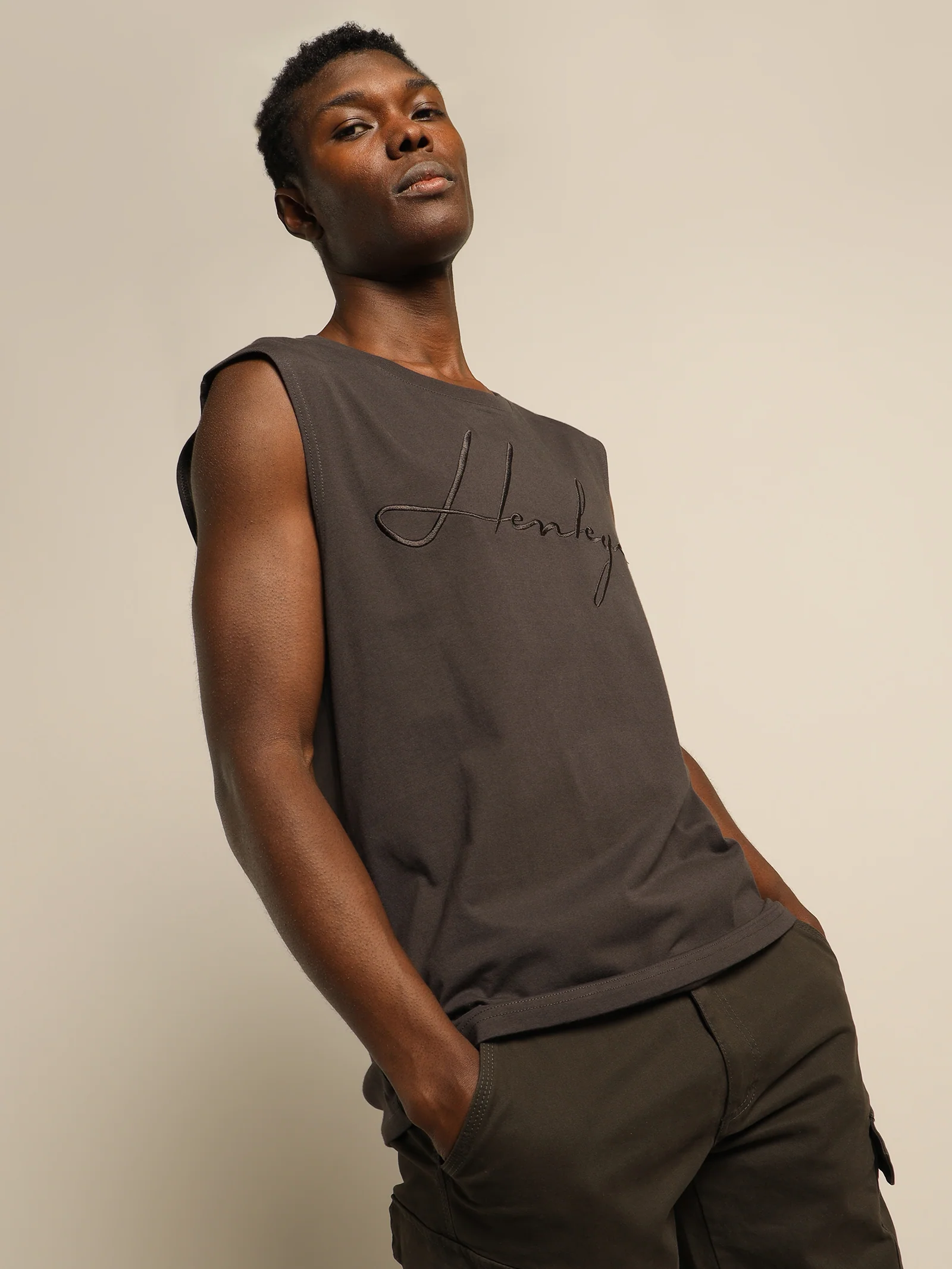 Script Logo Muscle Shirt