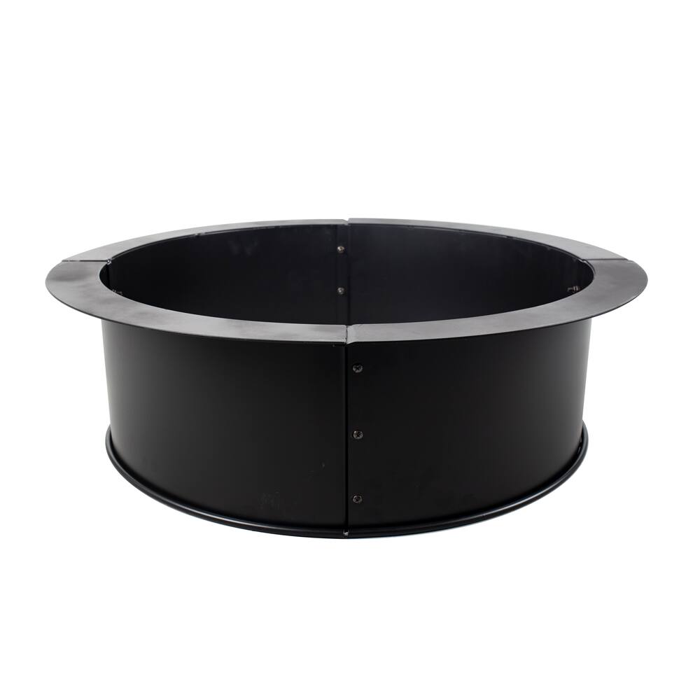 Pleasant Hearth Wood Burning Outdoor Steel Fire Pit Ring, 36 x 12-in