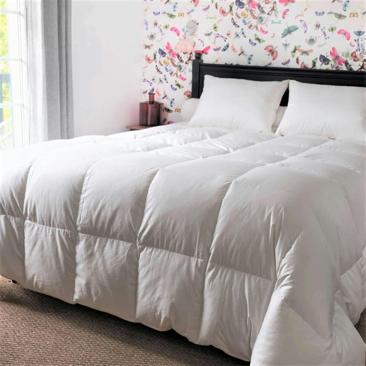 COUPLE - Couette naturelle bi-thermique en duvet et coton bio 260x240 cm