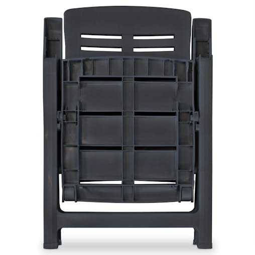 NNEVL Reclining Garden Chairs 6 pcs Plastic Anthracite