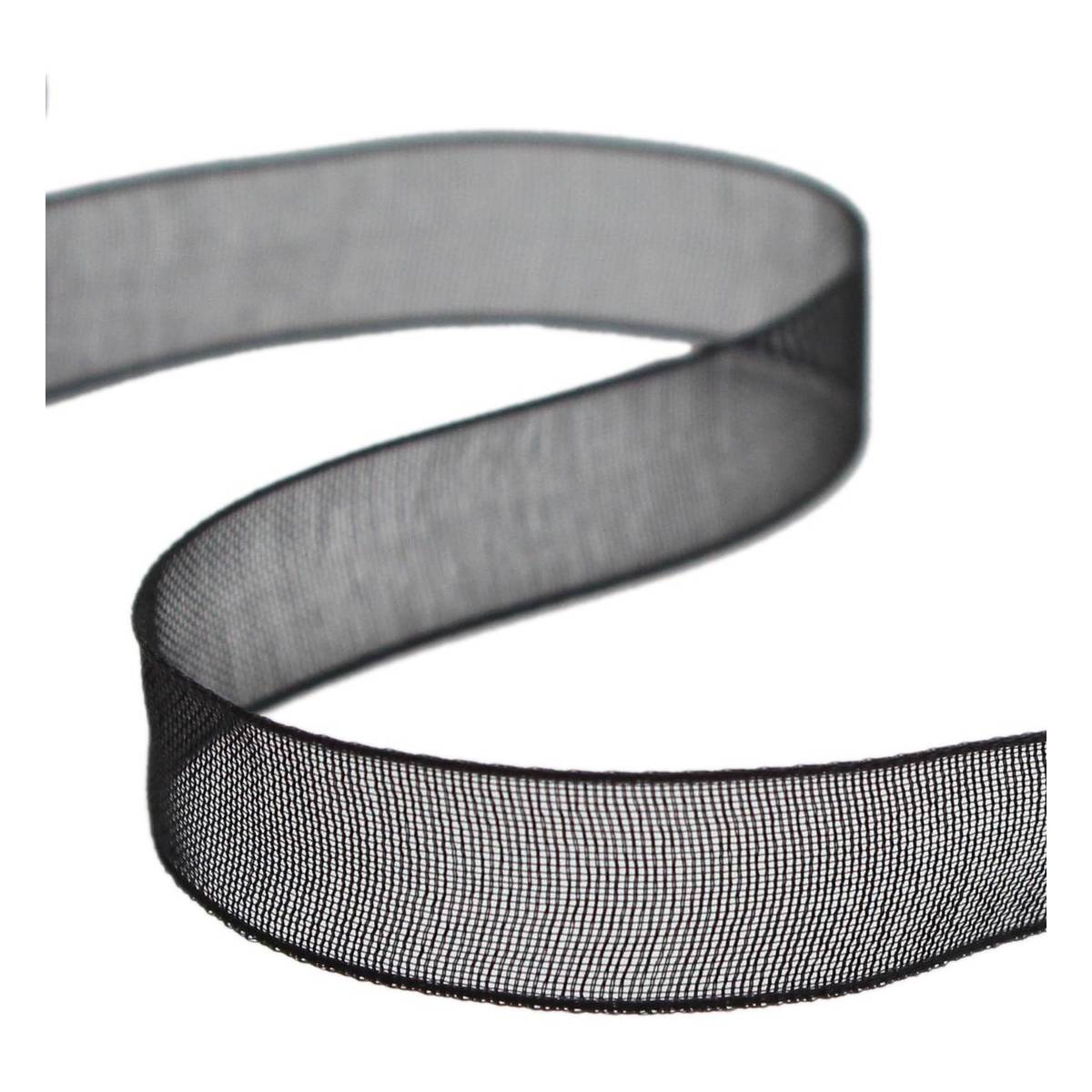 Black Organdie Ribbon 9mm x 8m