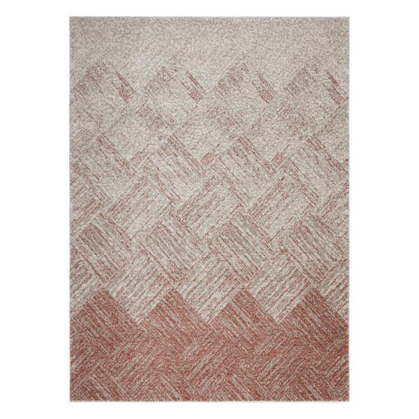 Dywan FUSION 9775 krem / terakota - Geometryczny, nowoczesny, 80x150 cm