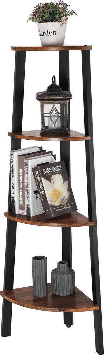 Vasagle Hoek Boekenkast -34 x 125 x 34 CM - Industriële Kast