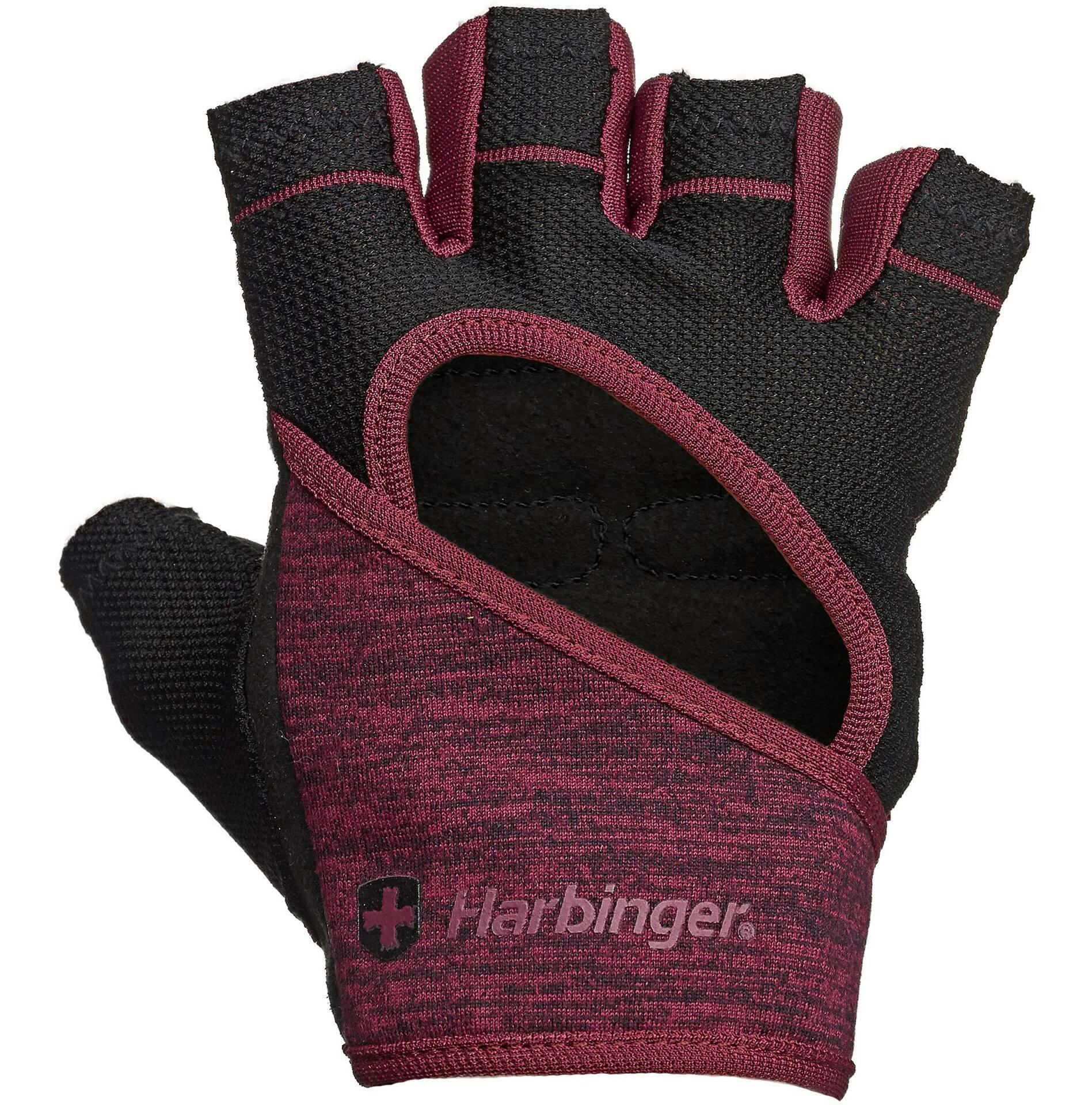Harbinger Women's FlexFit Powerlifting Glove, Merlot, Pair