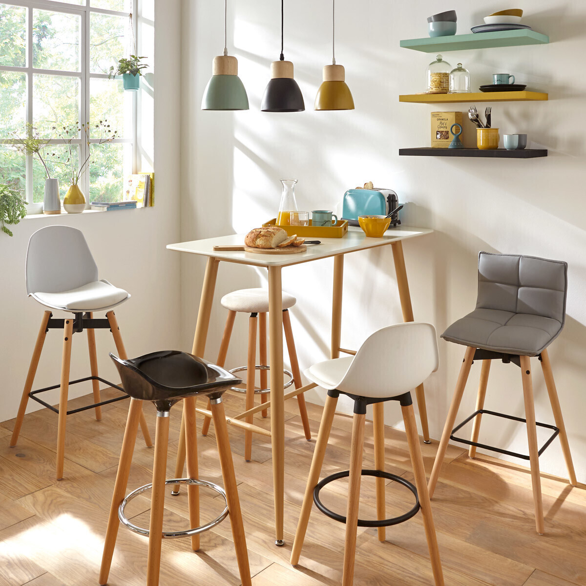 Bar stool "Maxon" Khaki green