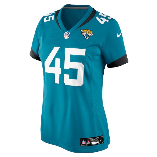 Tucker Addington Jacksonville Jaguars Nike Women's Team Game Jersey -  Teal