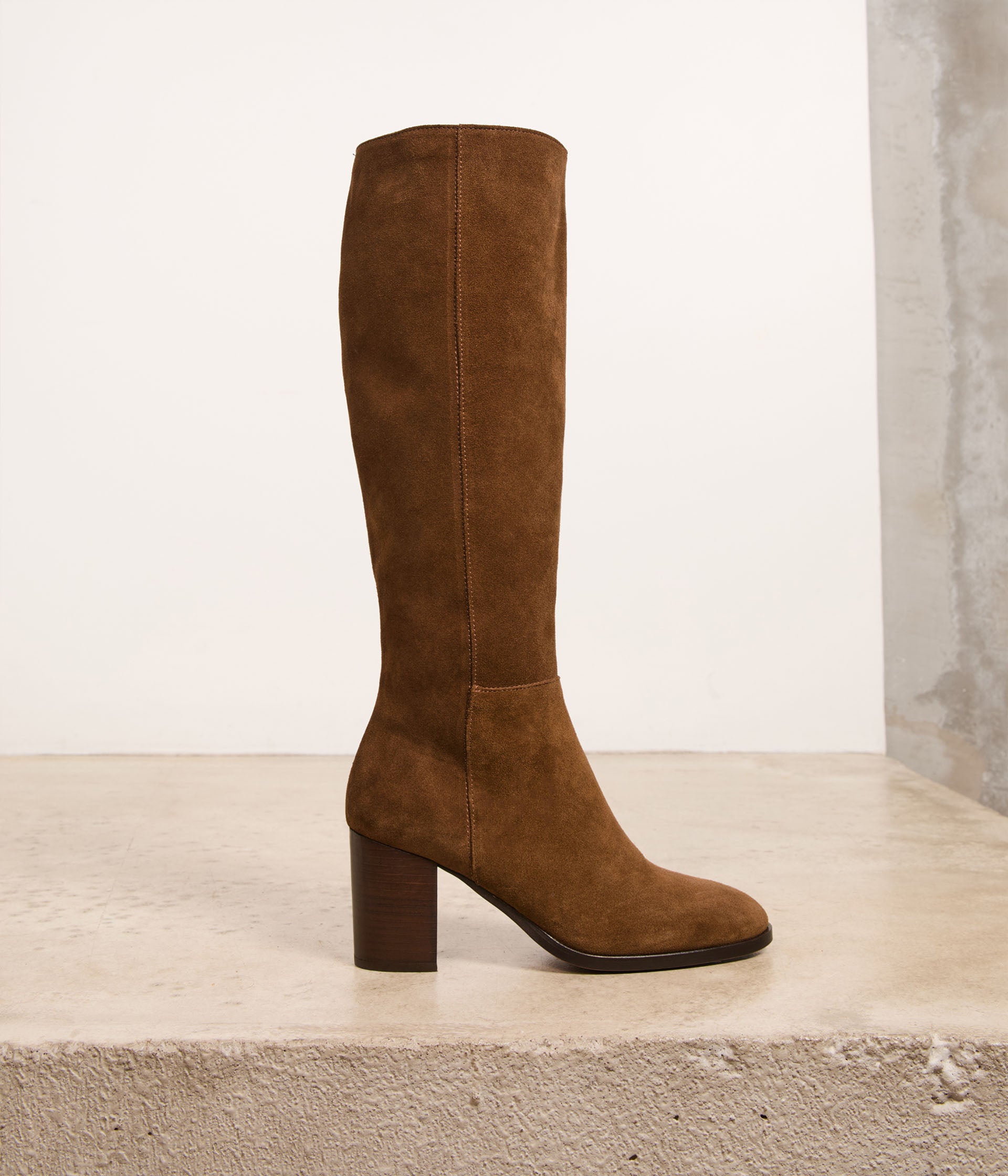 Bottes velours camel Juliette