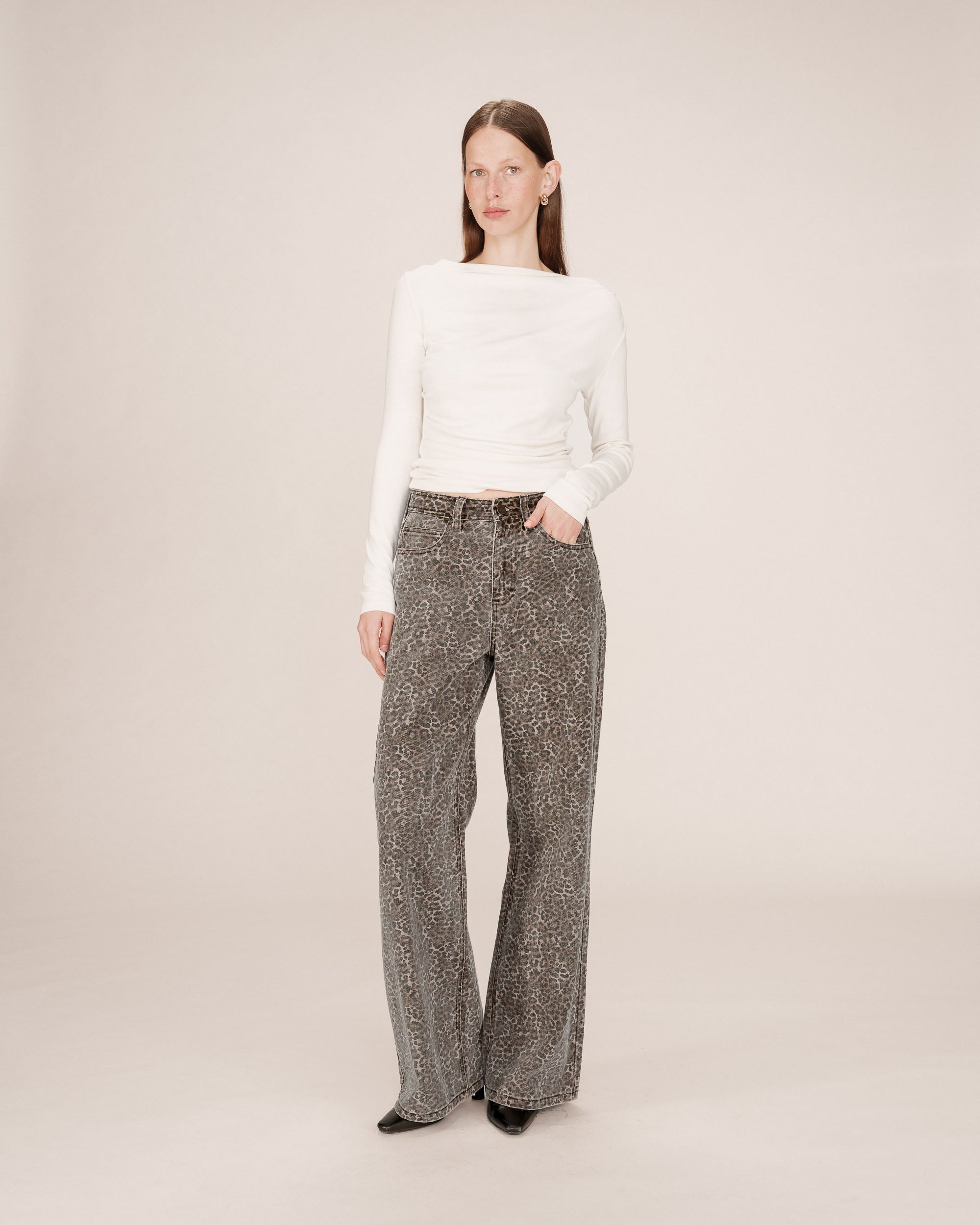 Jean imprimé leopard Socca
