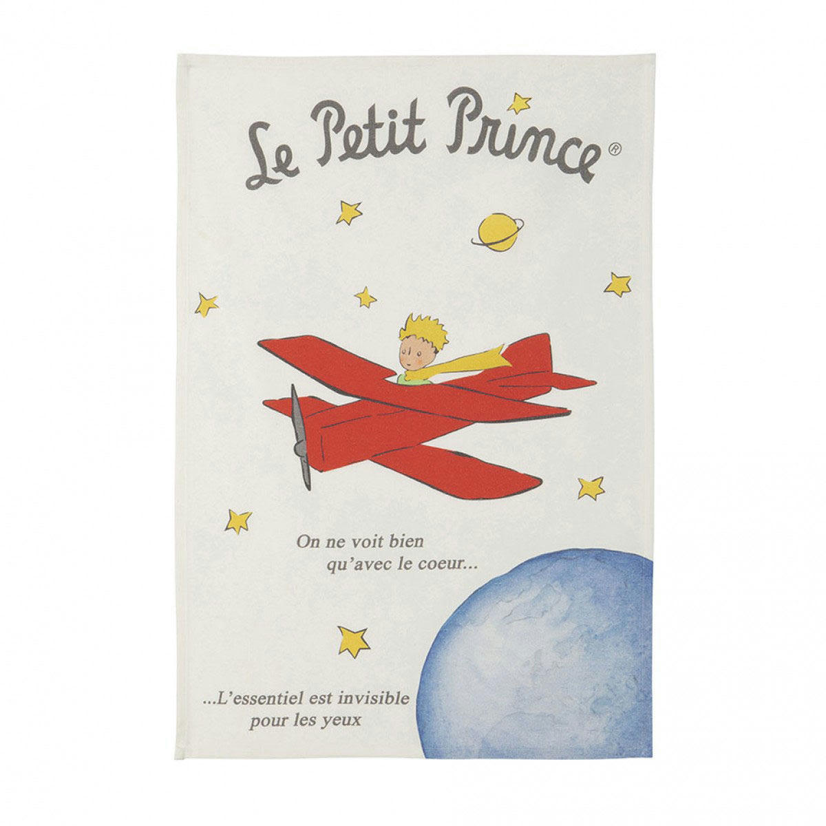 LE PETIT PRINCE - Torchon en coton blanc 50x75