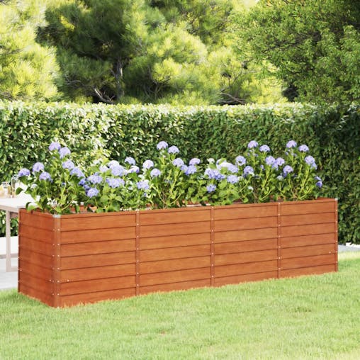NNEVL Garden Raised Bed Rusty 320x80x77 cm Corten Steel