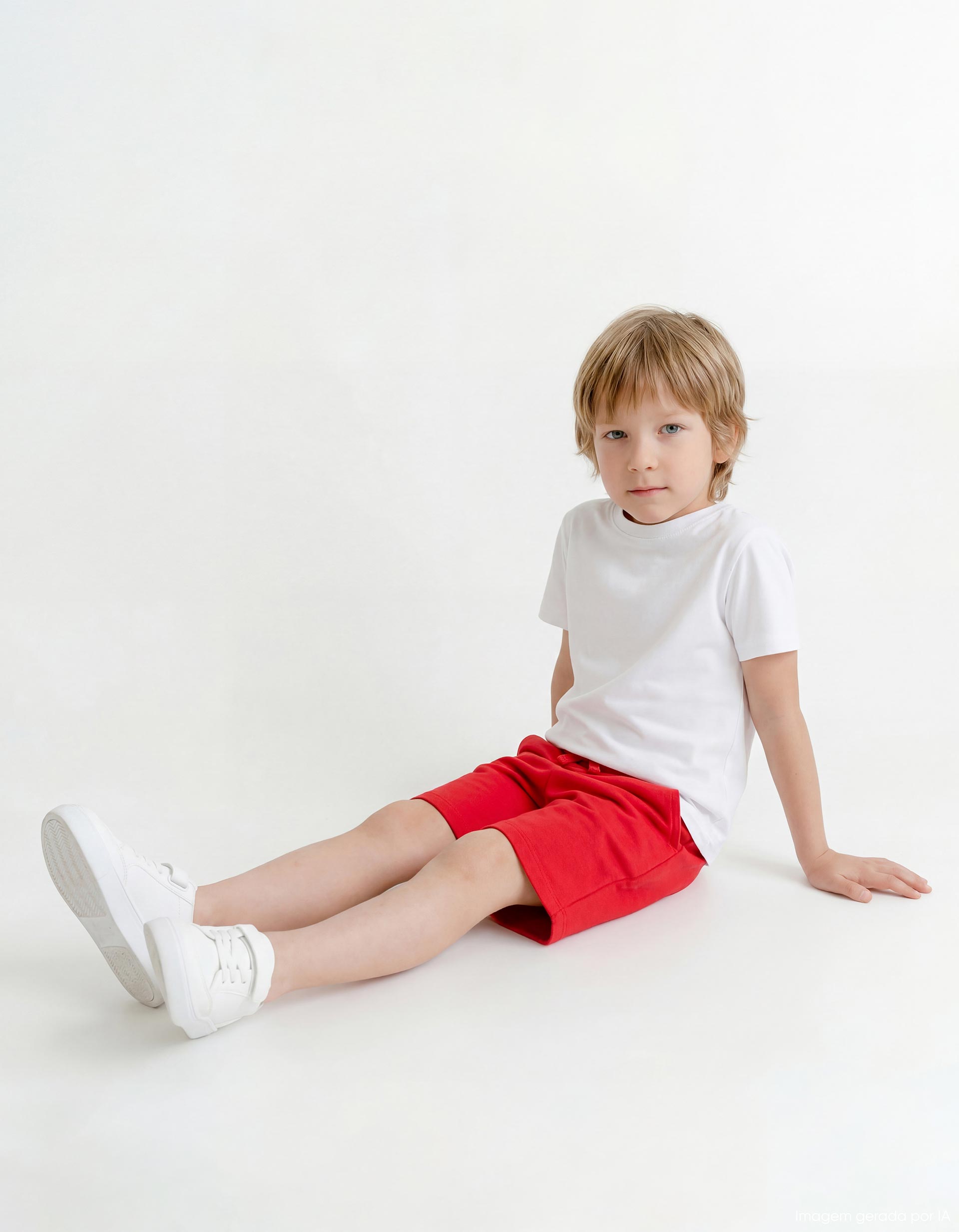 Calções Fleece, Menino, Vermelho