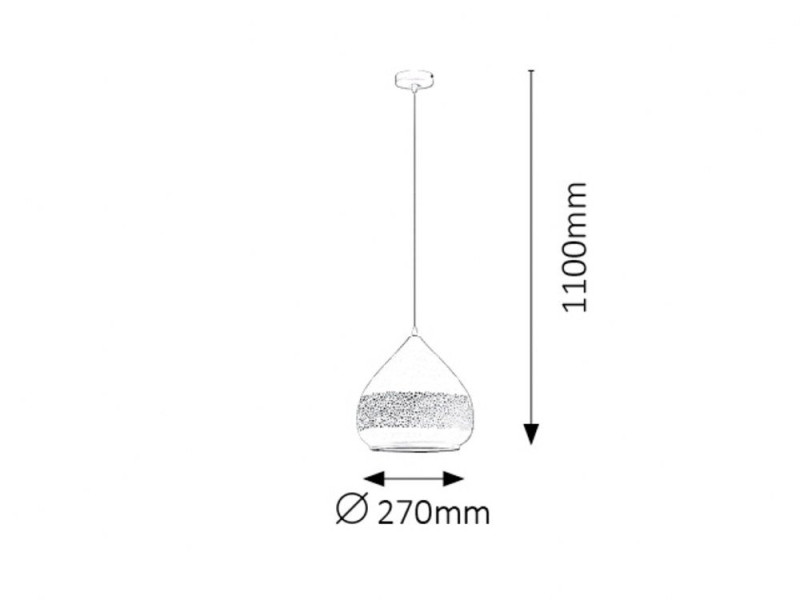 Lampa wisząca biała Kaia 1xE27x40W wym: 110x27x27 cm Rabalux