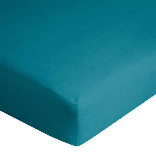 Prześcieradło jersey z gumką 180x200 turkusowe 125 g/m2