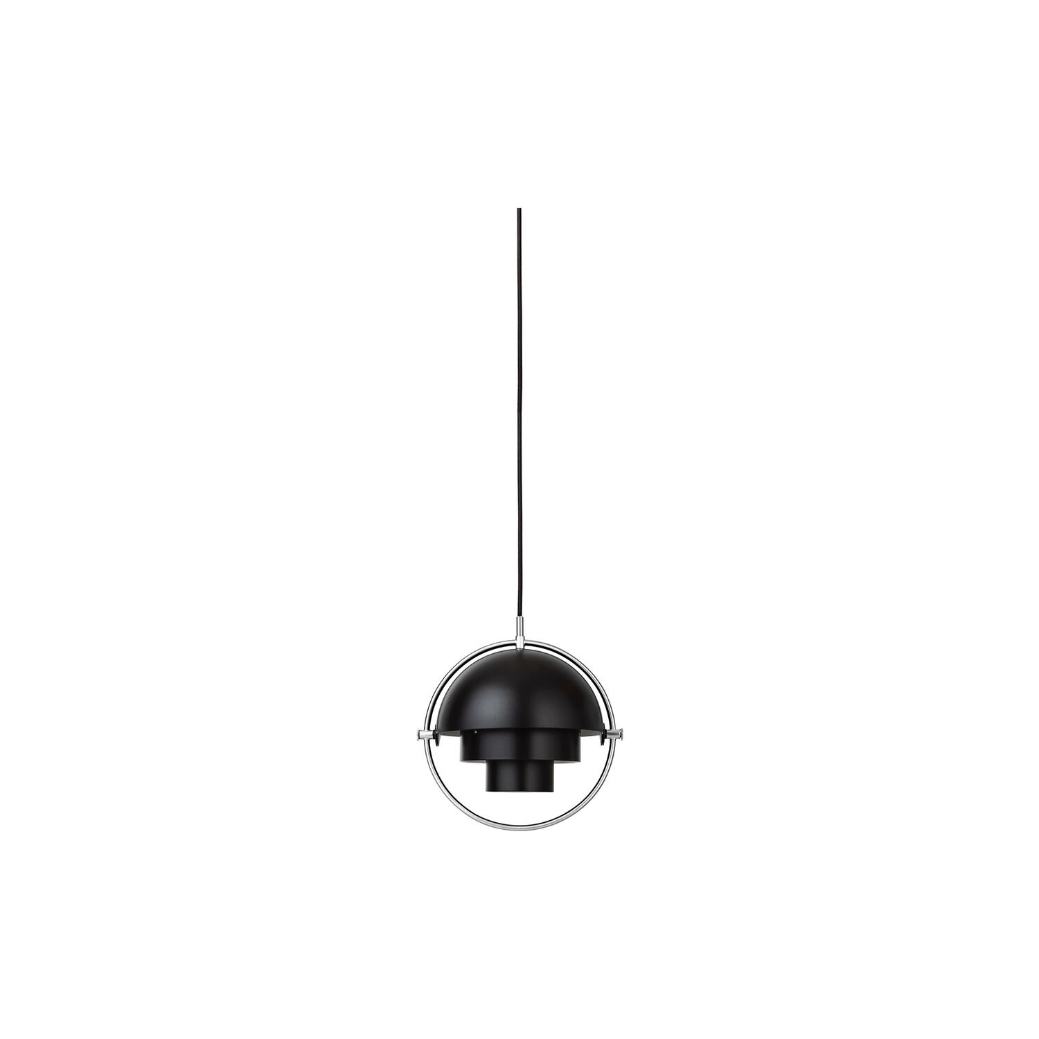 Multi-Lite Pendant, black semi matt/chrome