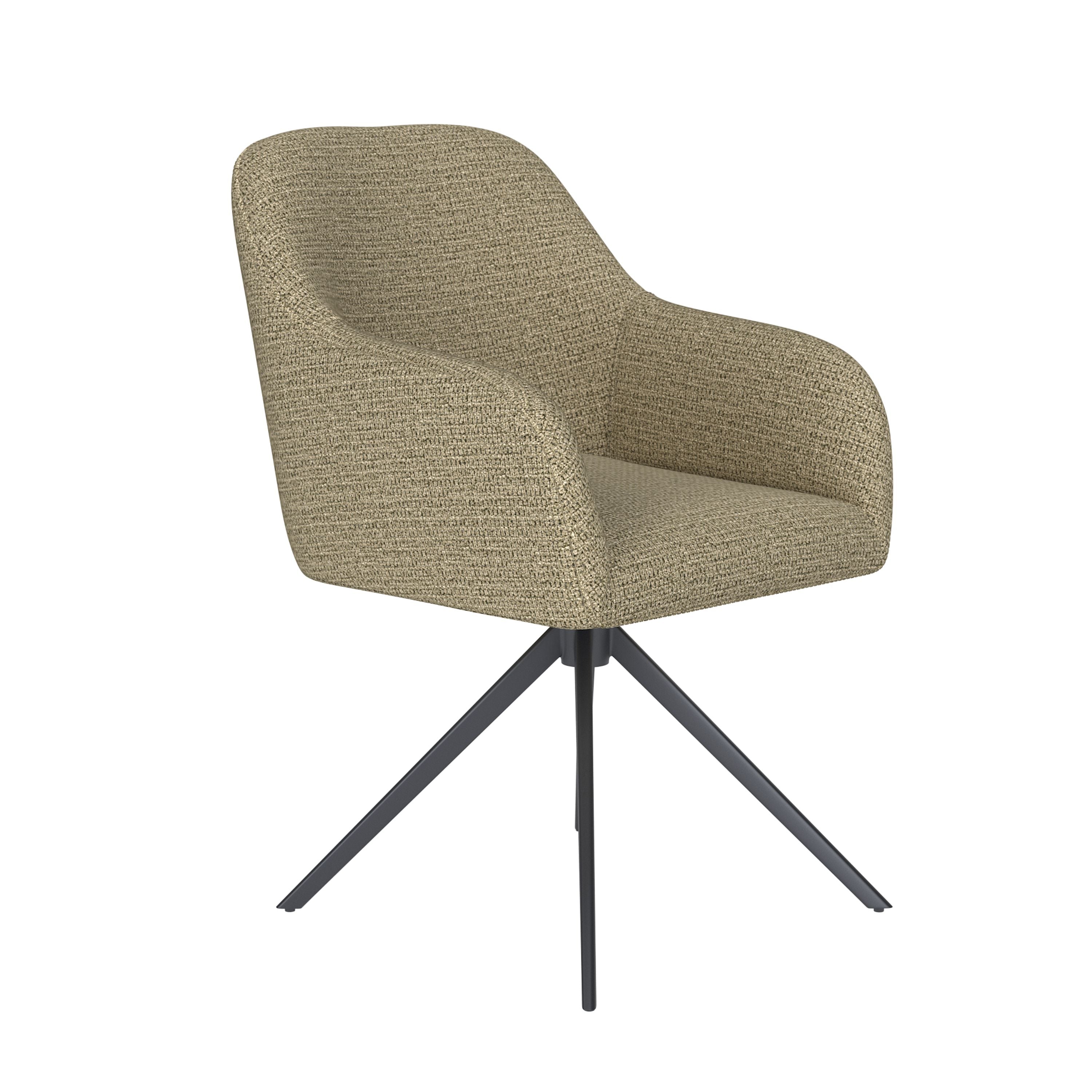 Housecraft Living Otis Eetkamerstoel Draaibaar Metaal Pistache groen
