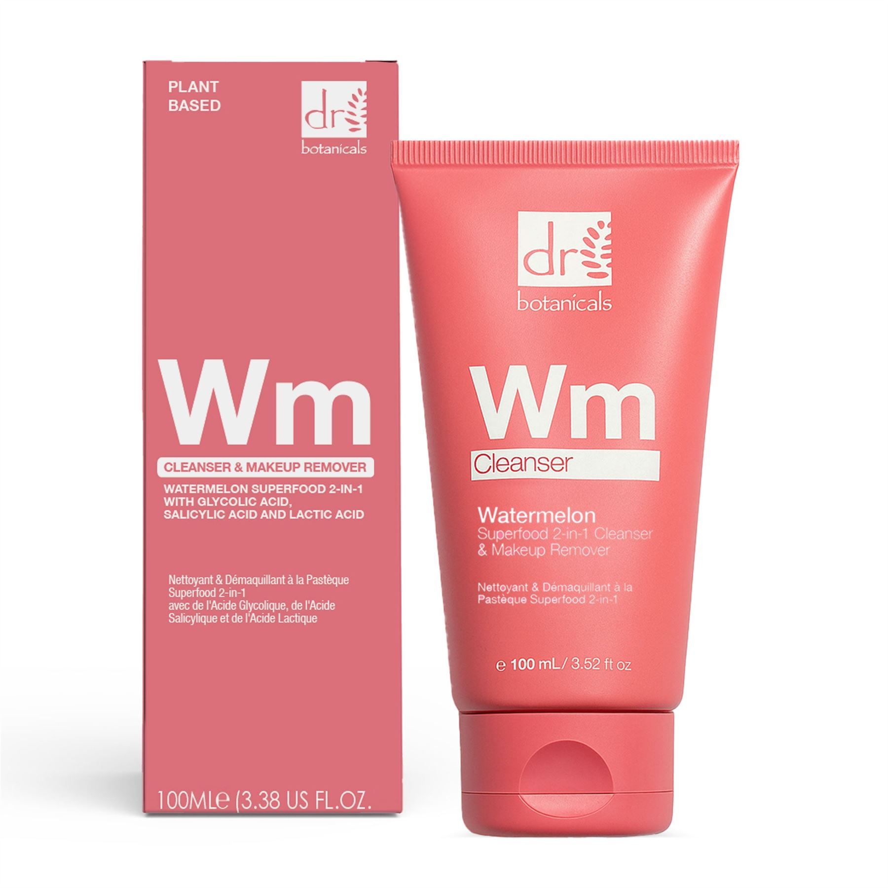 Dr. Botanicals Watermelon 2-in-1 Cleanser with Glycolic Acid, Salicylic Acid 100ml