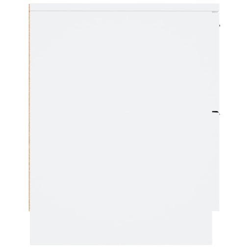 NNEVL Bedside Cabinets 2 pcs White Engineered Wood