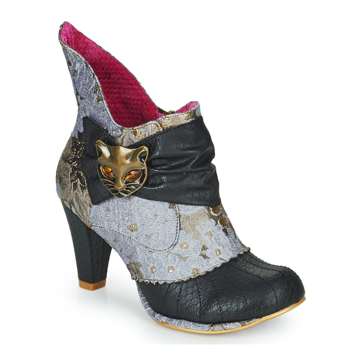 Irregular Choice - Miaow - Grey / Black / Pink