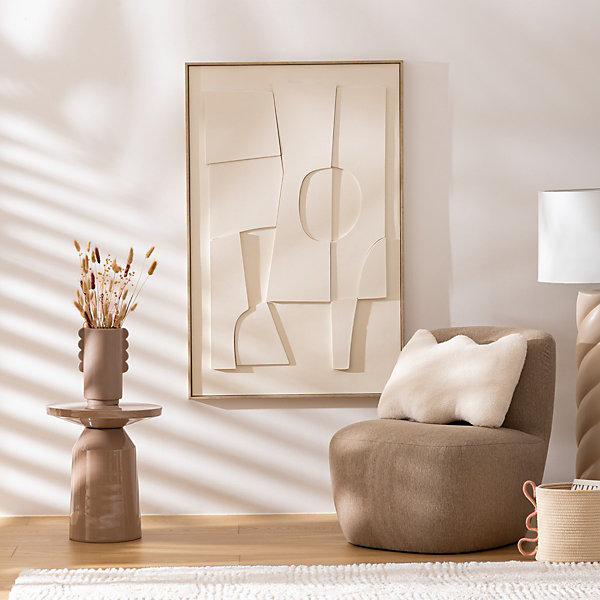 Déco murale 3D Yelena blanc 116x75cm - Atmosphera