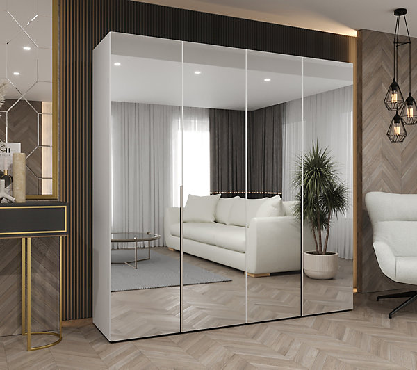 Armoire Alicante 3 a portes battantes H. 202 x L.200 x P. 52, 4 portes