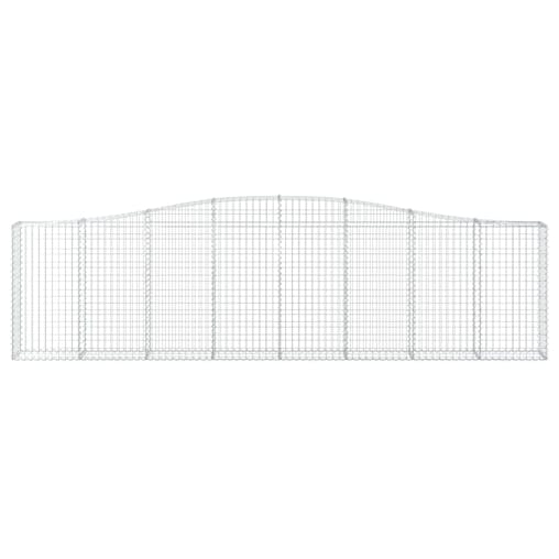 NNEVL Arched Gabion Baskets 3 pcs 400x30x100/120 cm Galvanised Iron