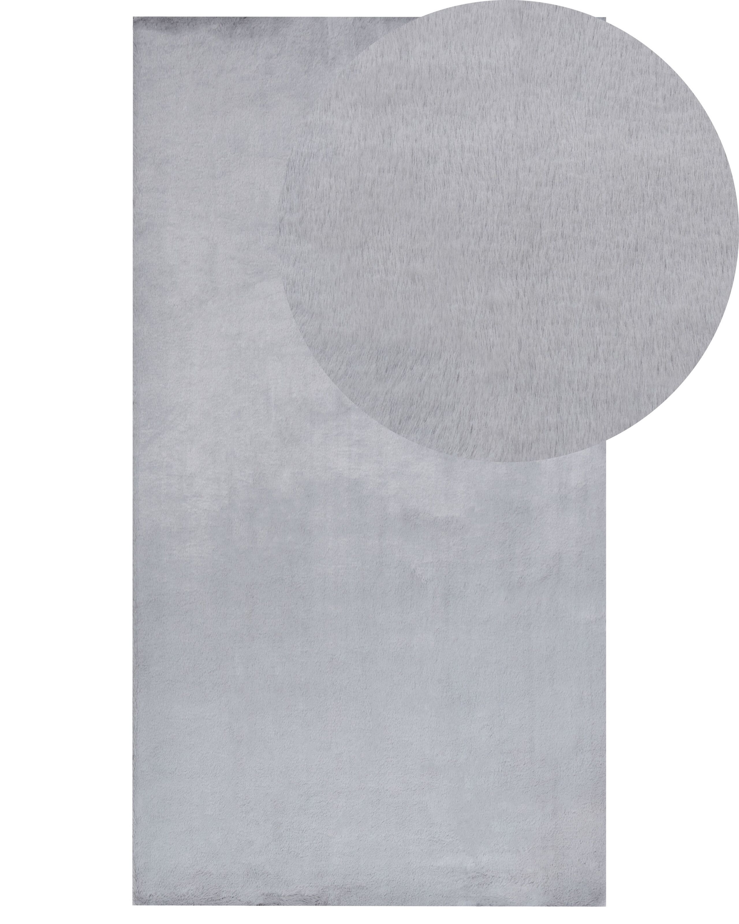 Dywan sztuczne futro królika 80x150 cm szary