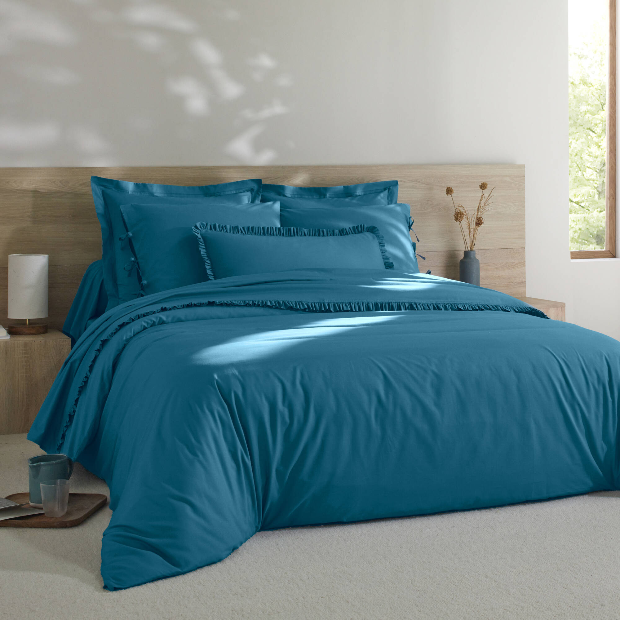 Linge de lit uni percale