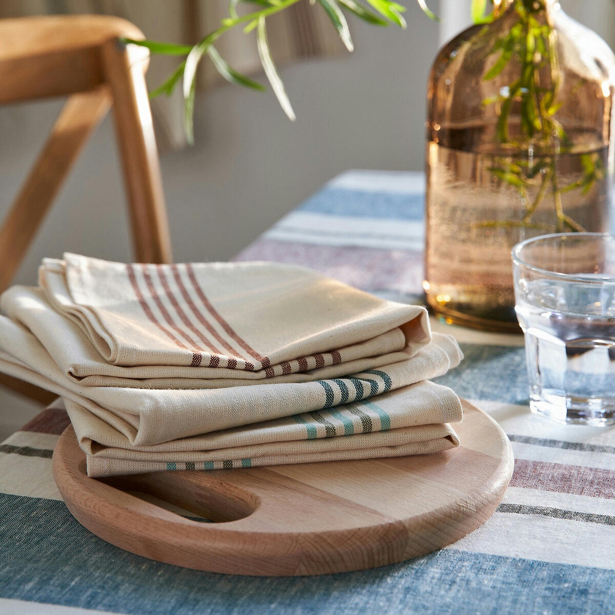 Nappe lin rayures tissé-teint, Lucette