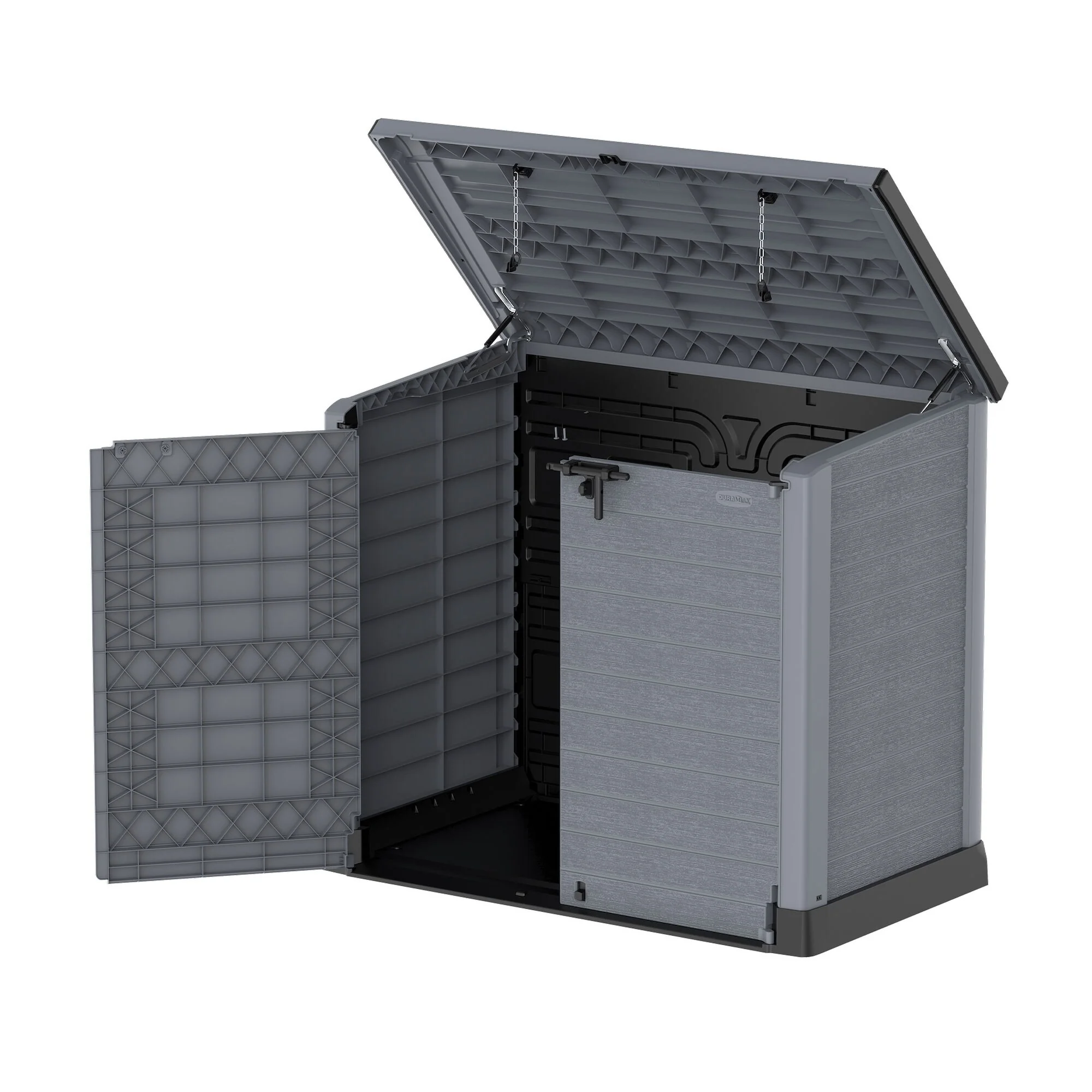 Duramax CedarGrain StoreAway 1200L Outdoor Deck & Garden Storage Box, Charcoal - 50.87