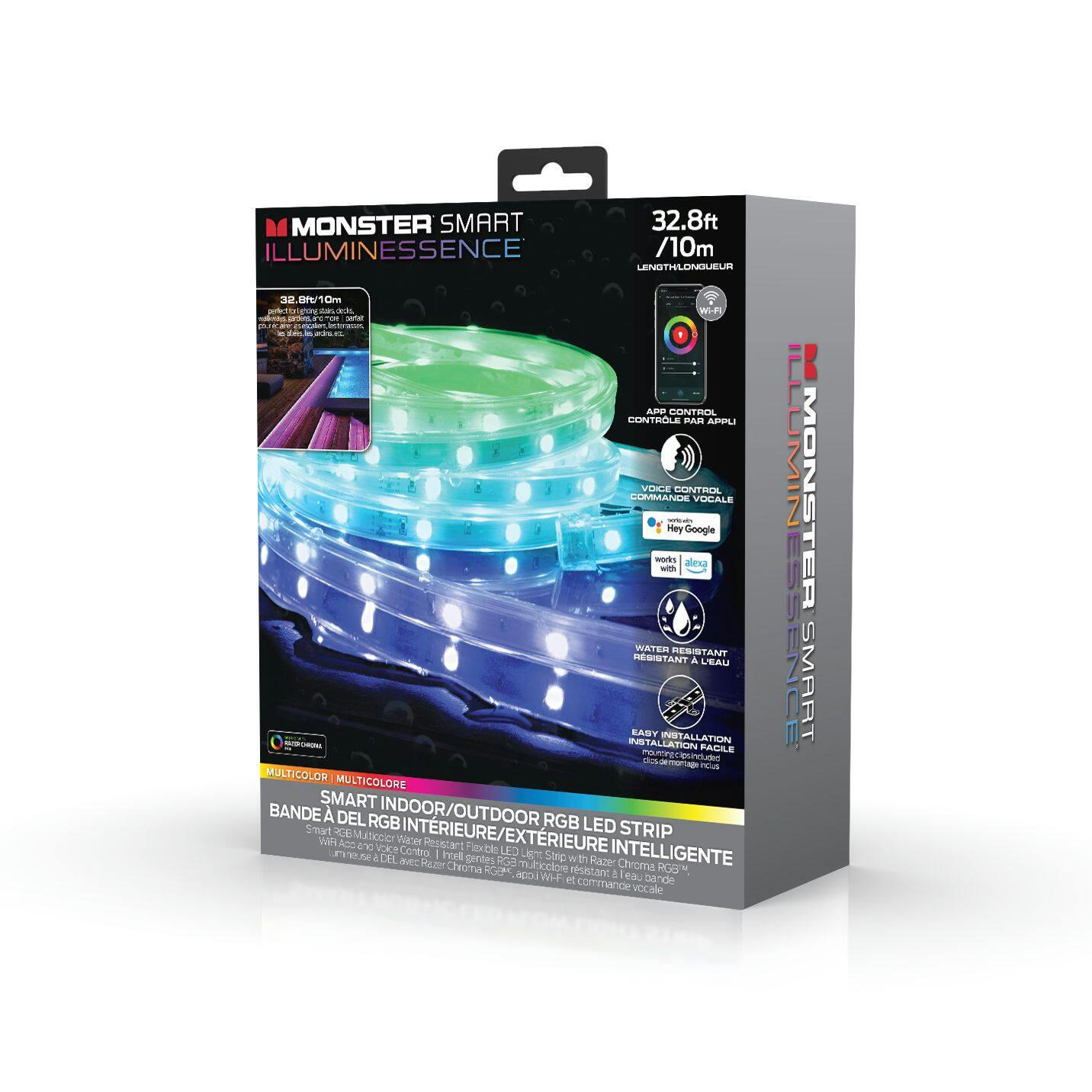 Monster Illuminessence Smart LED Outdoor Light Strip, 10-m