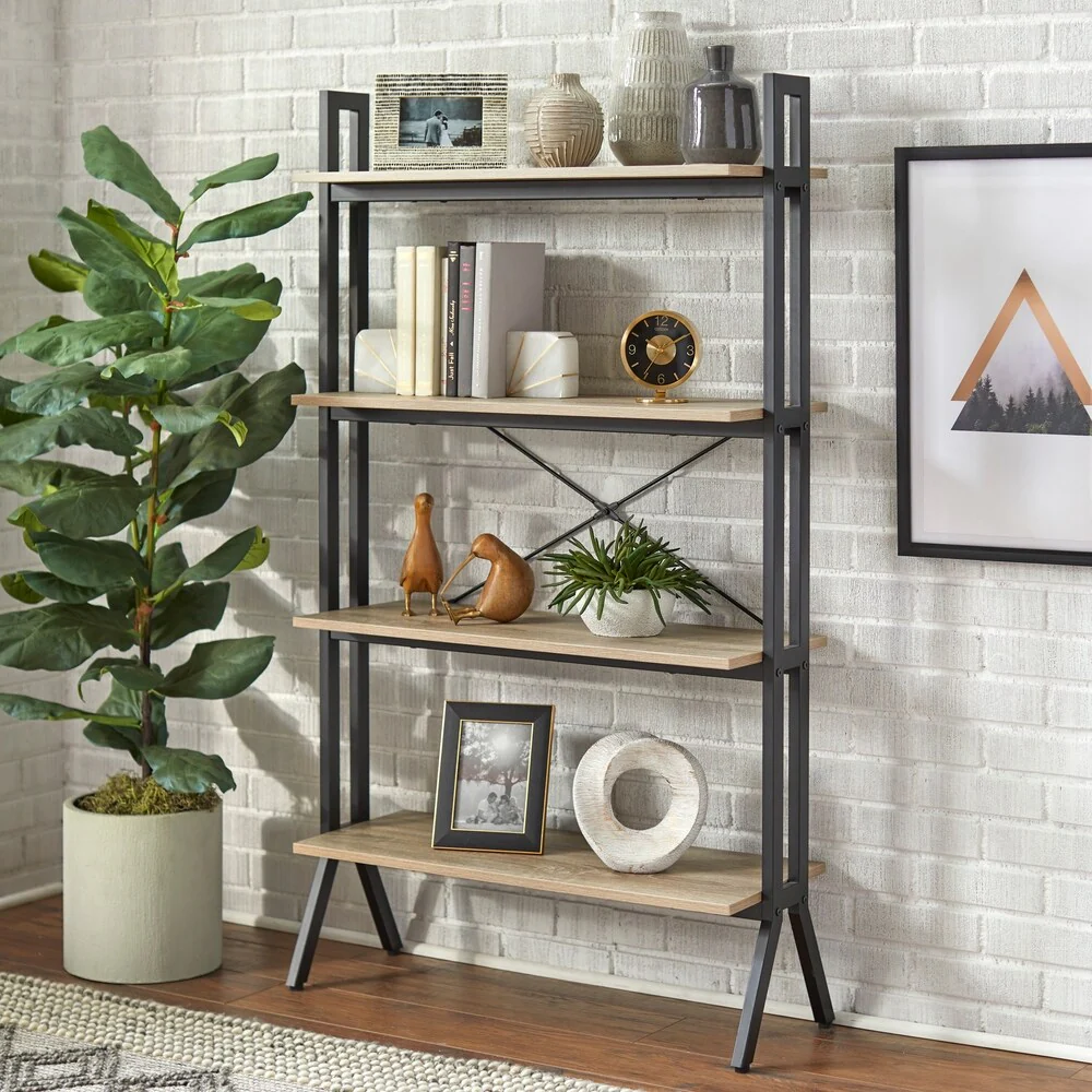 Simple Living Connection 4-Tier Bookshelf
