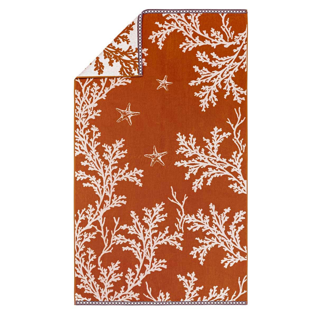 BELIZE - Drap de plage en coton bio orange 100x180