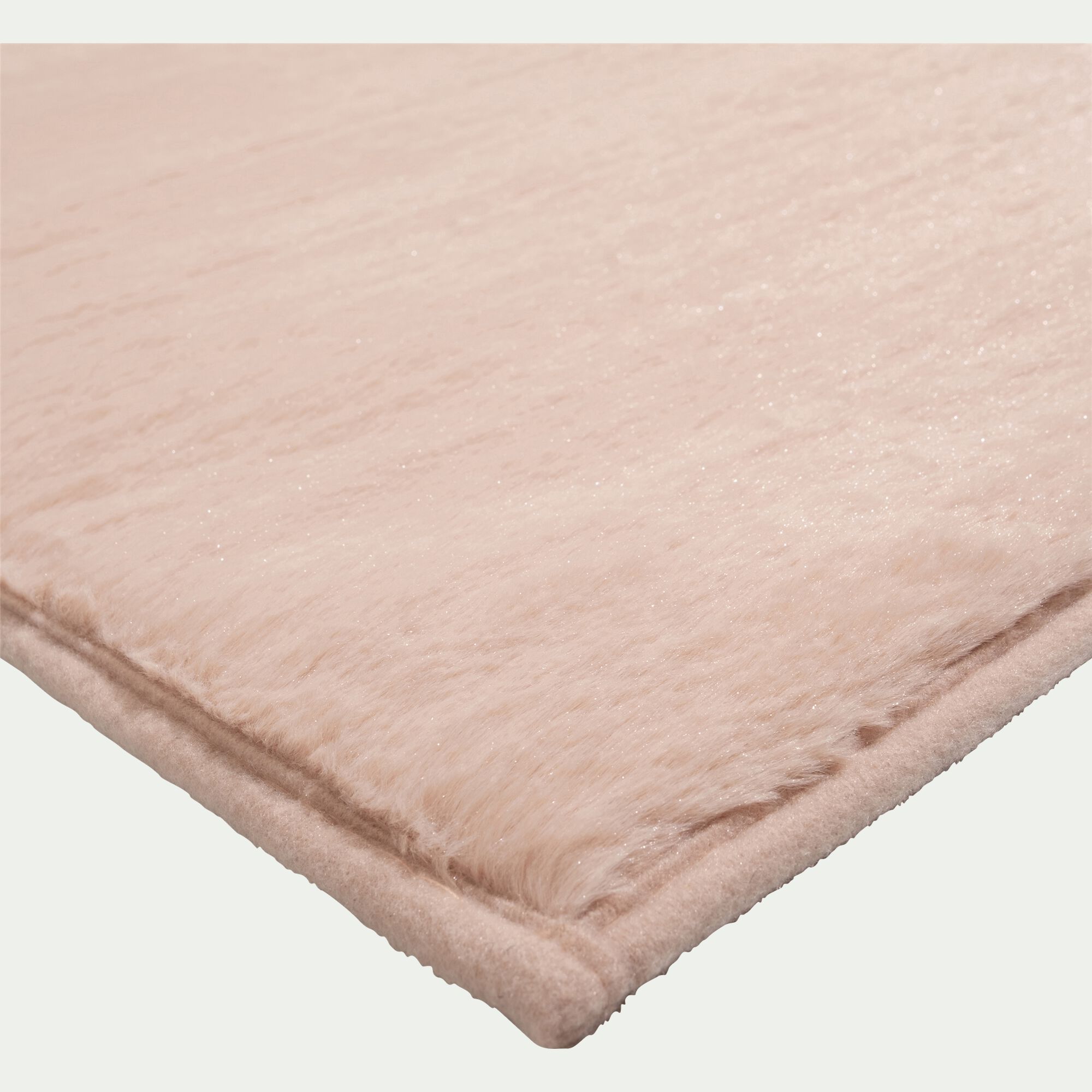 ROBIN - Tapis imitation fourrure - rose argile 150x200cm