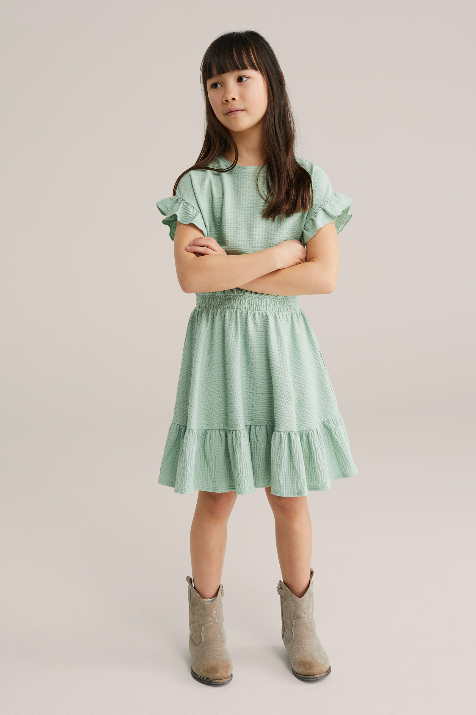 Meisjes seersucker jurk