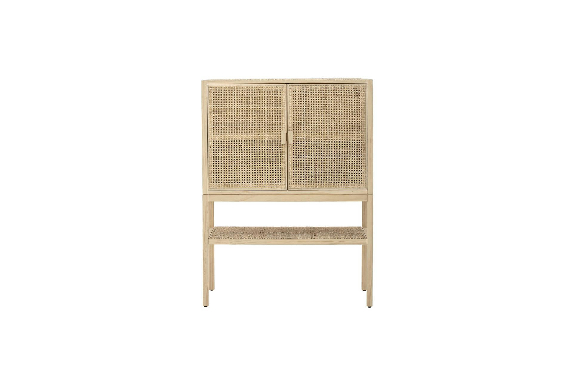 SANNA - Buffet haut en bois beige