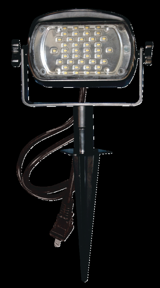 Lunmisol Indoor/Outdoor LED Flood Lightwith Ground Spike, 400 Lumens, Multi-Colour, 2-pk