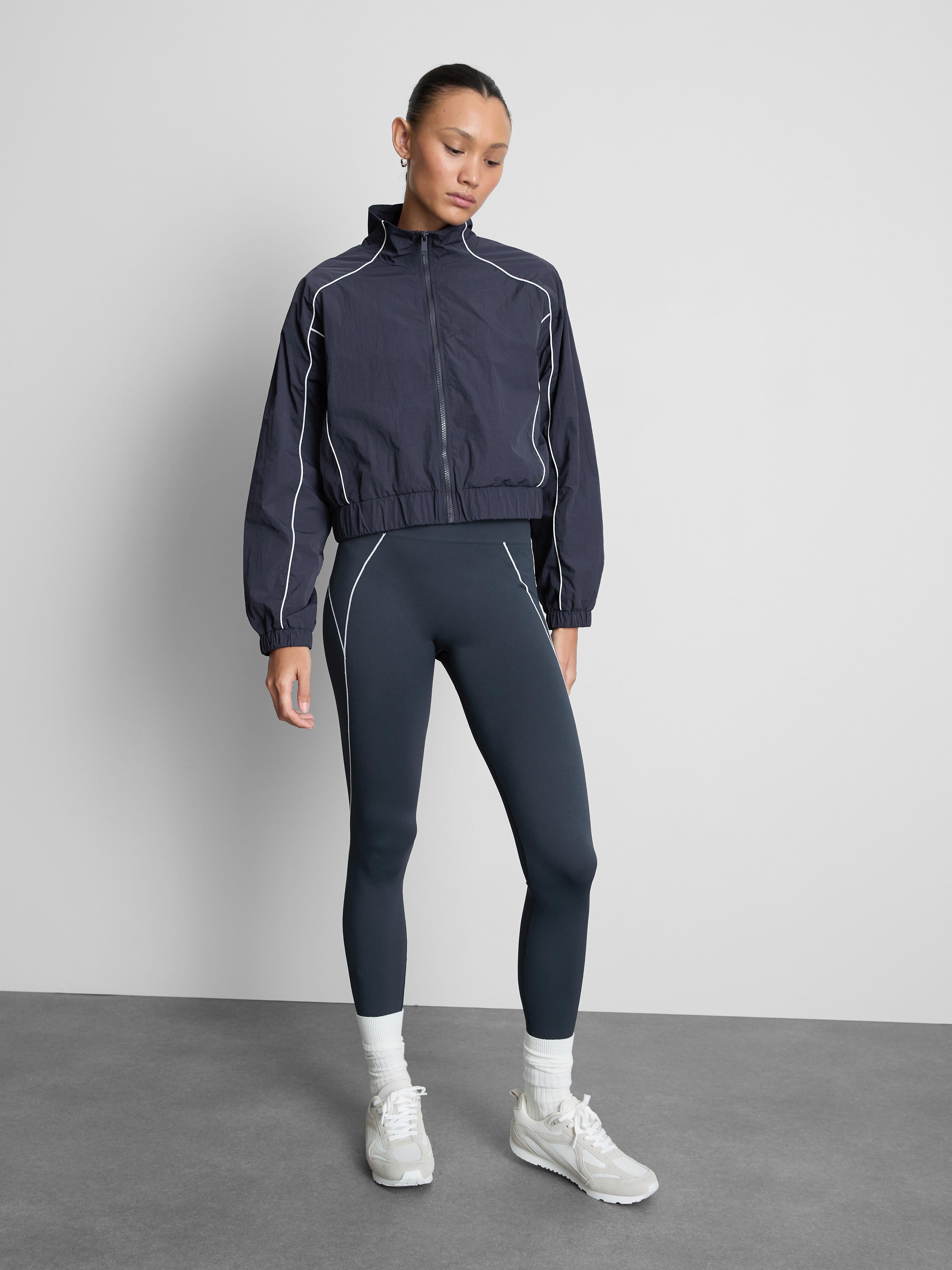 Contrast Piping Shell Jacket