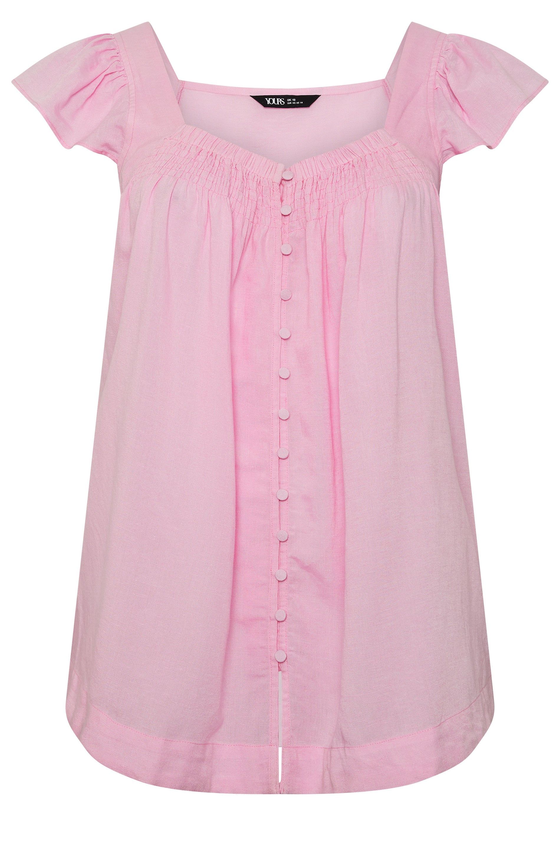 Yours Linen Cap Sleeve Top