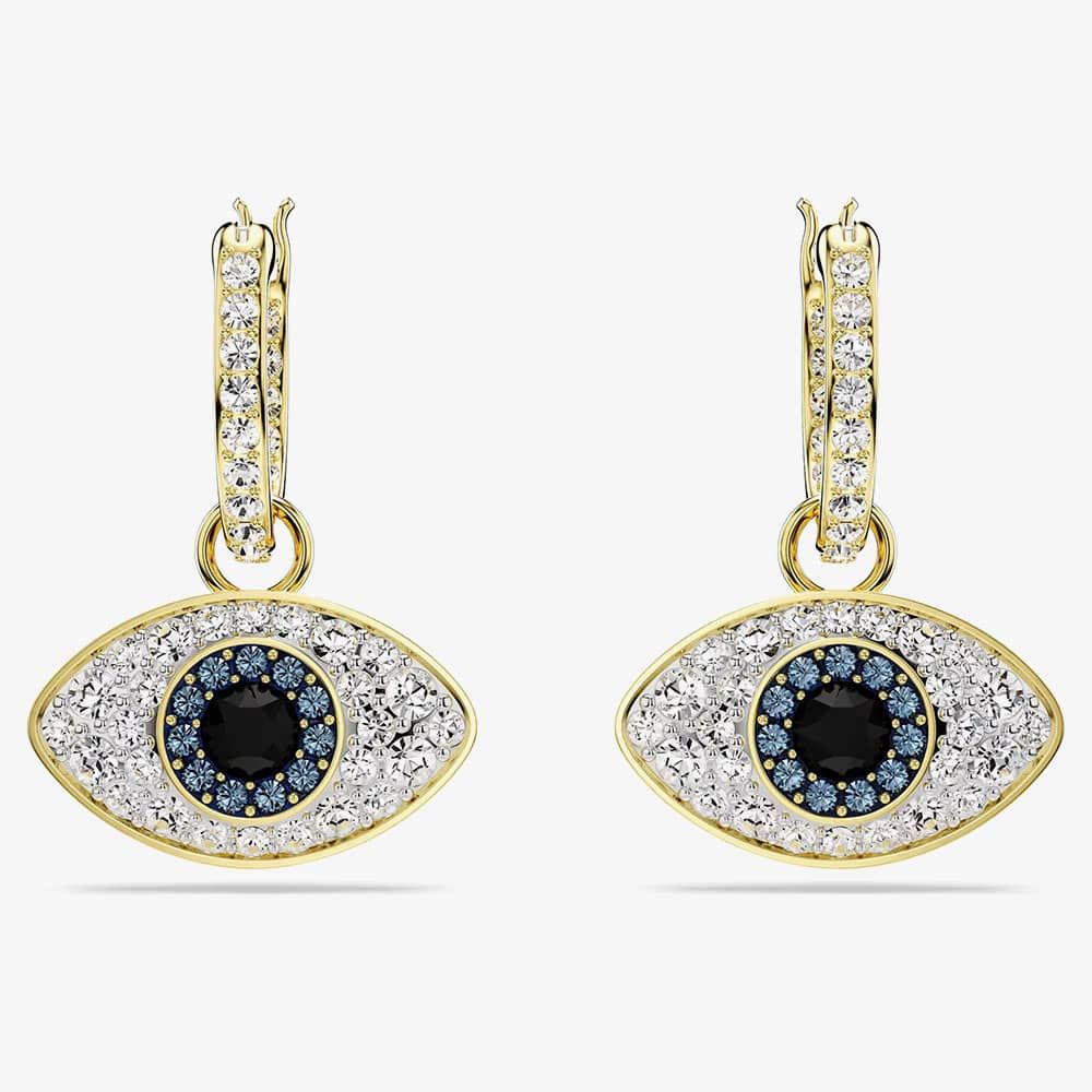 Swarovski Swarovski Symbolica Gold Tone Plated Evil Eye Dropper Earrings 5692163