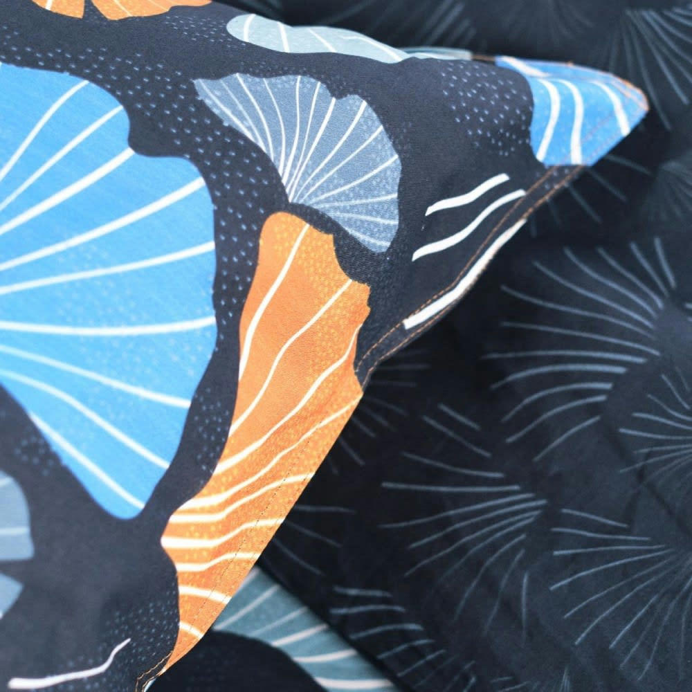 - Parure de couette 100% coton 57 fils imprimée 260x240 2 taies